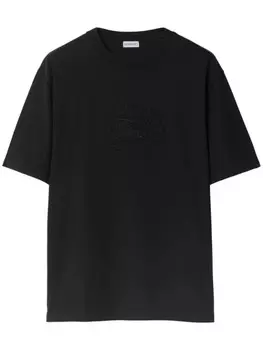 Burberry футболка из хлопка с вышивкой EKD, черный