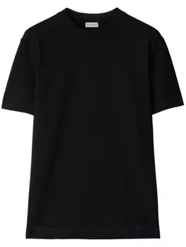 Burberry футболка из органического хлопка с вышитым логотипом, черный