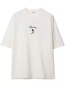 Burberry футболка с фактурным принтом, белый