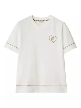 Burberry футболка с логотипом B Heart, белый