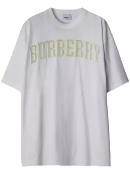 Burberry футболка с логотипом, белый