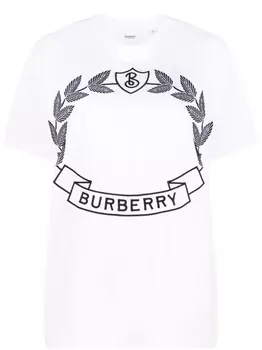 Burberry футболка с логотипом, белый