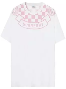 Burberry футболка с логотипом, белый