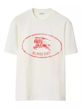 Burberry футболка с логотипом, белый