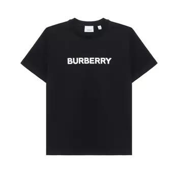 Burberry Футболка с логотипом «Черная»