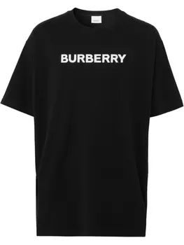 Burberry футболка с логотипом, черный