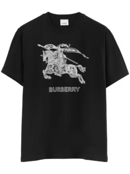 Burberry футболка с логотипом, черный