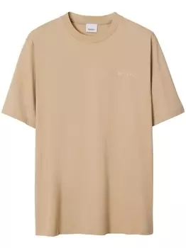 Burberry футболка с логотипом, коричневый