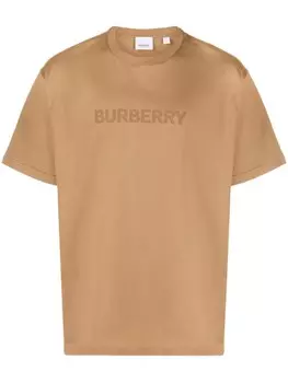 Burberry футболка с логотипом, коричневый