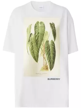 Burberry футболка с принтом, белый