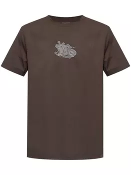 Burberry футболка с принтом EKD, коричневый