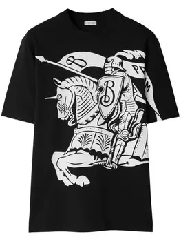 Burberry футболка с принтом Equestrian Knight, черный