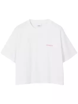 Burberry футболка с принтом Oak Leaf, белый