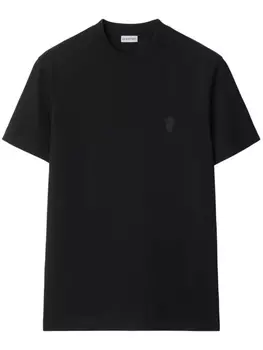 Burberry футболка с вышитым логотипом, черный