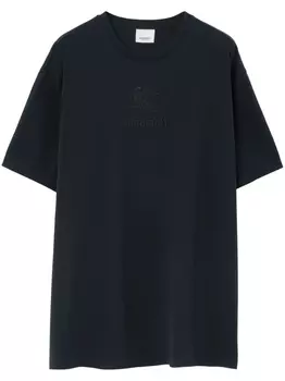 Burberry футболка с вышивкой EKD, синий