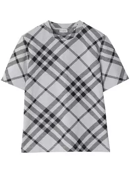 Burberry футболка в клетку, белый