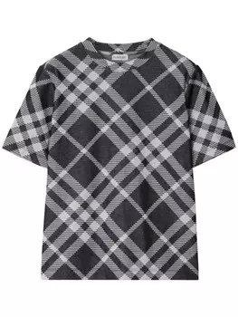 Burberry футболка в клетку, черный