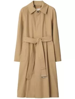 Burberry габардиновое пальто, нейтральный цвет