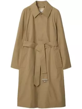 Burberry габардиновое пальто, нейтральный цвет