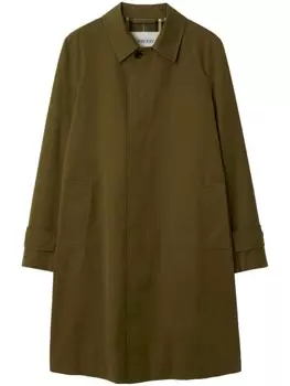 Burberry габардиновое пальто, зеленый