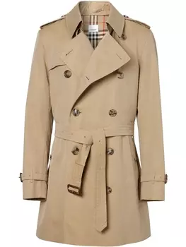 Burberry габардиновый тренч, коричневый