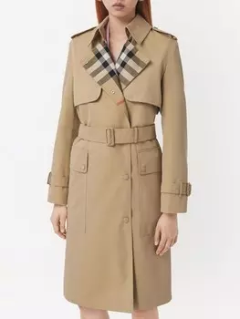 Burberry габардиновый тренч, коричневый