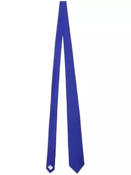 Burberry галстук из смесового шелка, синий