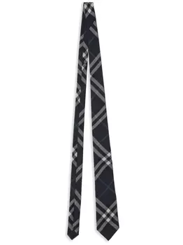 Burberry галстук в клетку Nova Check, черный