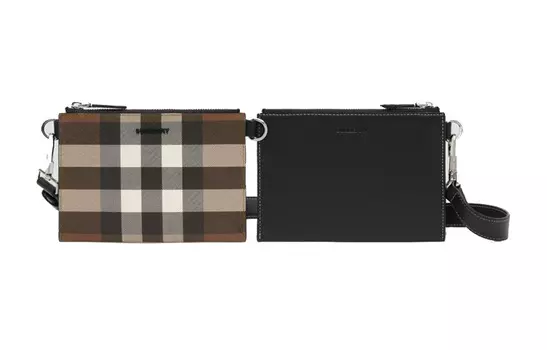 Burberry Холщовая сумка для хранения, сумка-клатч, сумка через плечо, мужская, темно-березово-коричневого цвета