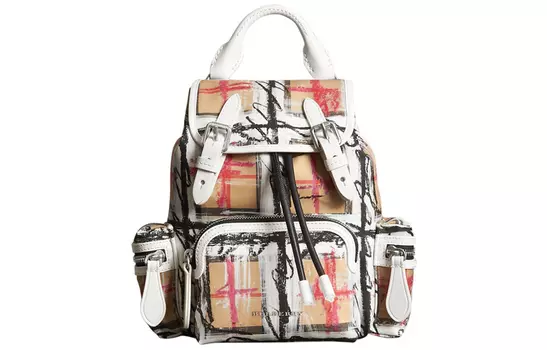 Burberry Холщовый рюкзак маленького размера для женщин, коричневый