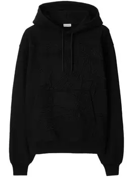 Burberry худи с вышивкой EKD, черный