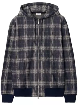 Burberry худи в клетку, синий