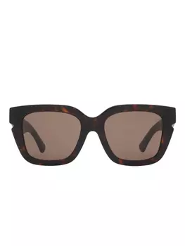 Burberry Inlaid Check square солнцезащитные очки, коричневый