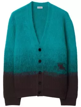 Burberry кардиган из смеси шерсти и мохера, зеленый