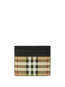 Burberry картхолдер в клетку, коричневый