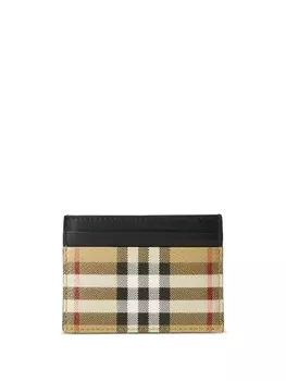 Burberry картхолдер в клетку Vintage Check, коричневый