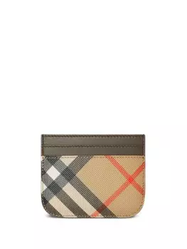 Burberry картхолдер в клетку Vintage Check, коричневый