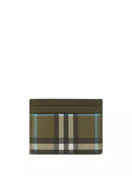 Burberry картхолдер в клетку, зеленый