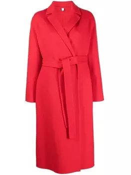 Burberry кашемировое пальто с поясом, красный