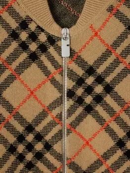 Burberry кашемировый кардиган в клетку, нейтральный цвет
