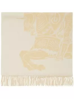 Burberry кашемировый шарф Equestrian Knight, нейтральный