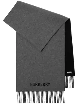 Burberry кашемировый шарф Equestrian Knight, серый