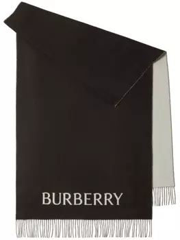 Burberry кашемировый шарф с принтом, черный