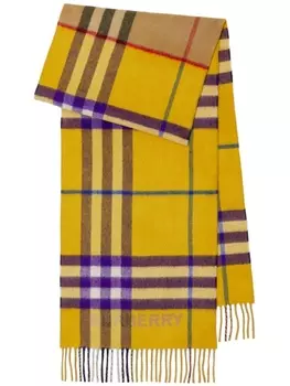 Burberry кашемировый шарф в клетку Contrast Check, нейтральный цвет