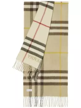 Burberry кашемировый шарф в клетку Contrast Check, нейтральный цвет