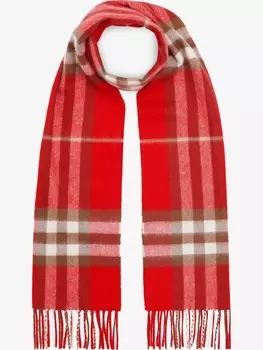 Burberry кашемировый шарф в клетку, красный