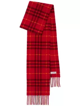 Burberry кашемировый шарф в клетку, красный