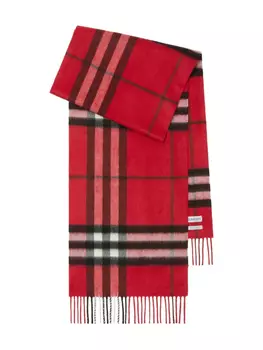 Burberry кашемировый шарф в клетку, красный