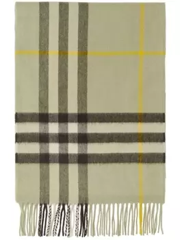 Burberry кашемировый шарф в клетку, нейтральный цвет