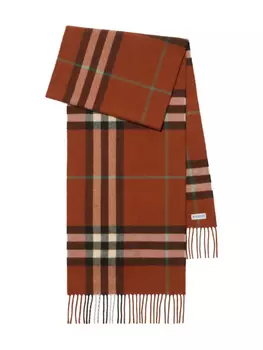 Burberry кашемировый шарф в клетку, оранжевый